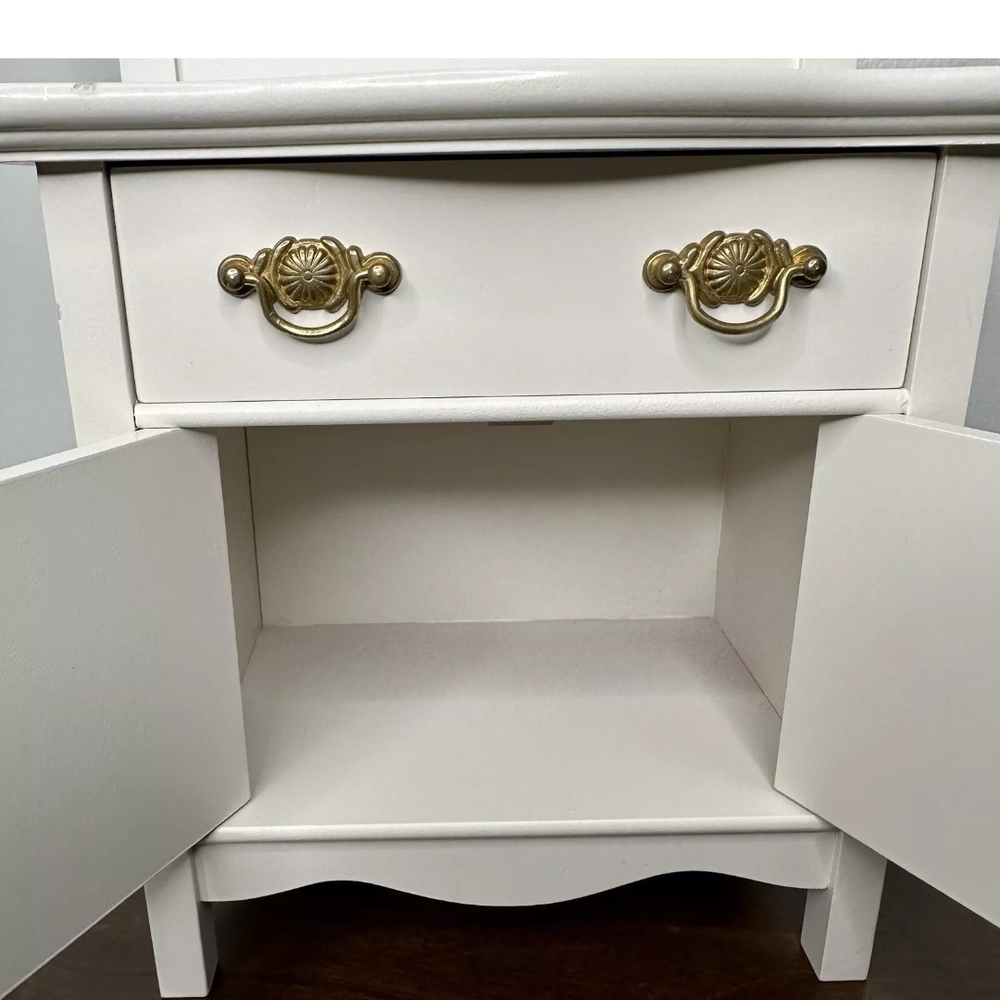White Cabinet with Gold Handles